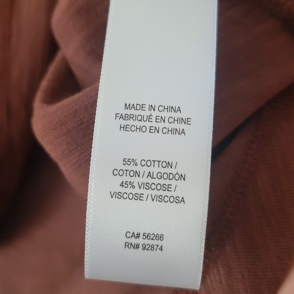 Splendid Crew Neck T-shirt Brown NEW - Picture 4 of 6